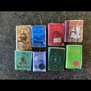 Handmade Harry Potter school book ornaments